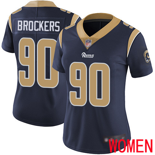 Los Angeles Rams Limited Navy Blue Women Michael Brockers Home Jersey NFL Football #90 Vapor Untouchable->women nfl jersey->Women Jersey